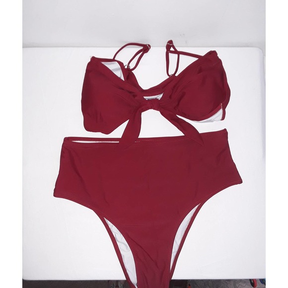 NIP Sz L Bikini with Light Padded Top, Peppermint Bay Hip Scarf OS - Picture 2 of 12